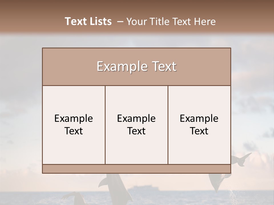 Swimming Wildlife Summer PowerPoint Template