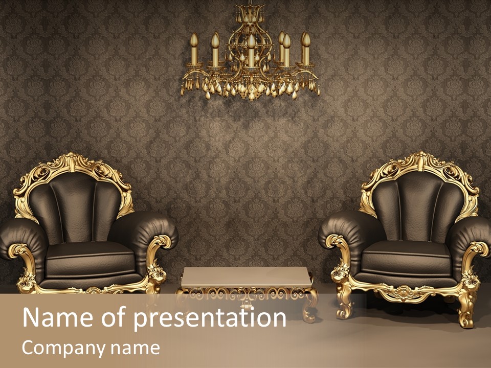 Classic Curve Royal PowerPoint Template