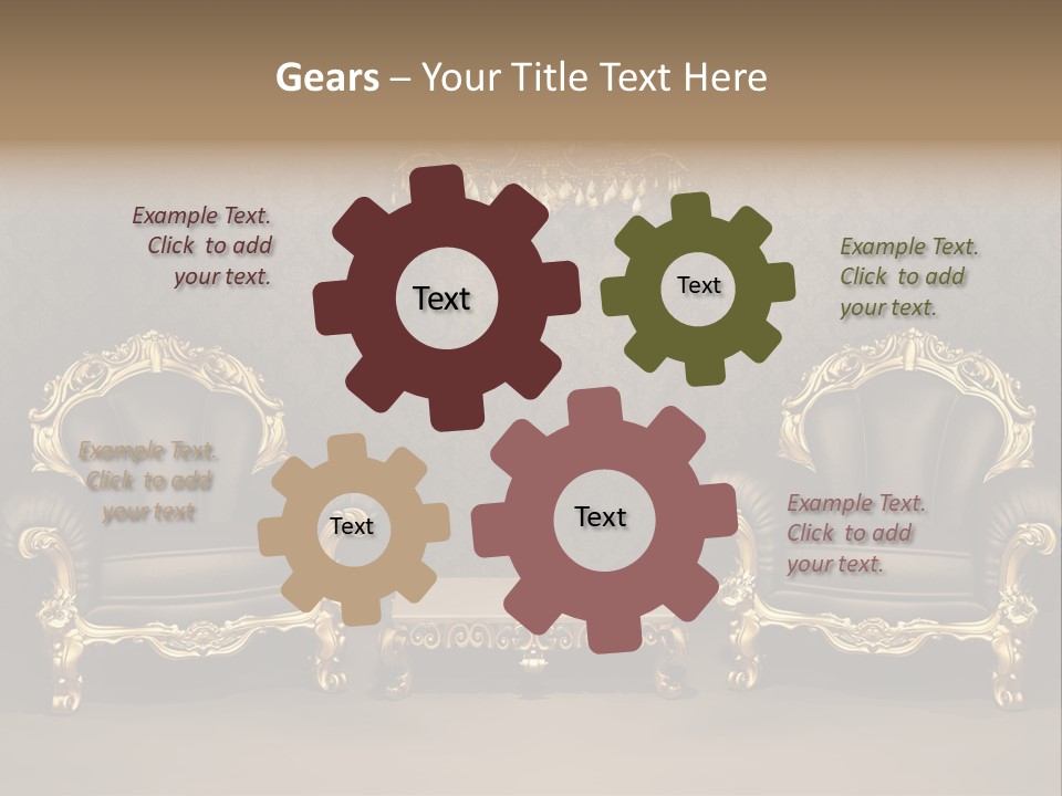 Classic Curve Royal PowerPoint Template