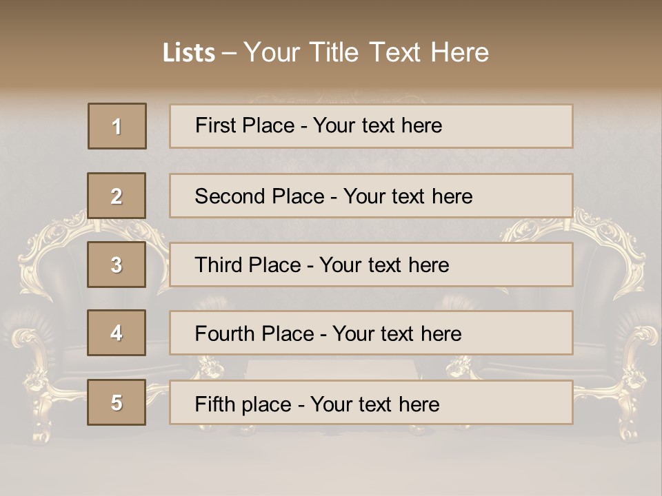 Classic Curve Royal PowerPoint Template