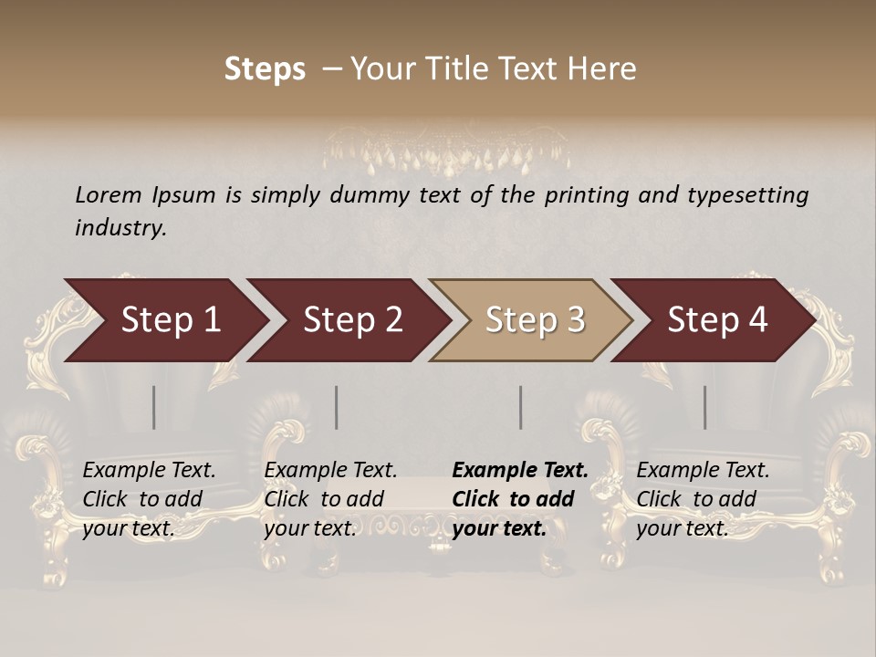 Classic Curve Royal PowerPoint Template