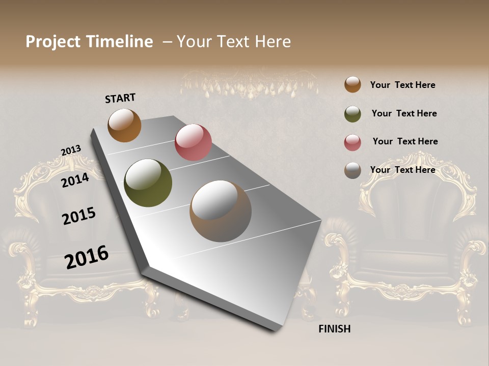 Classic Curve Royal PowerPoint Template