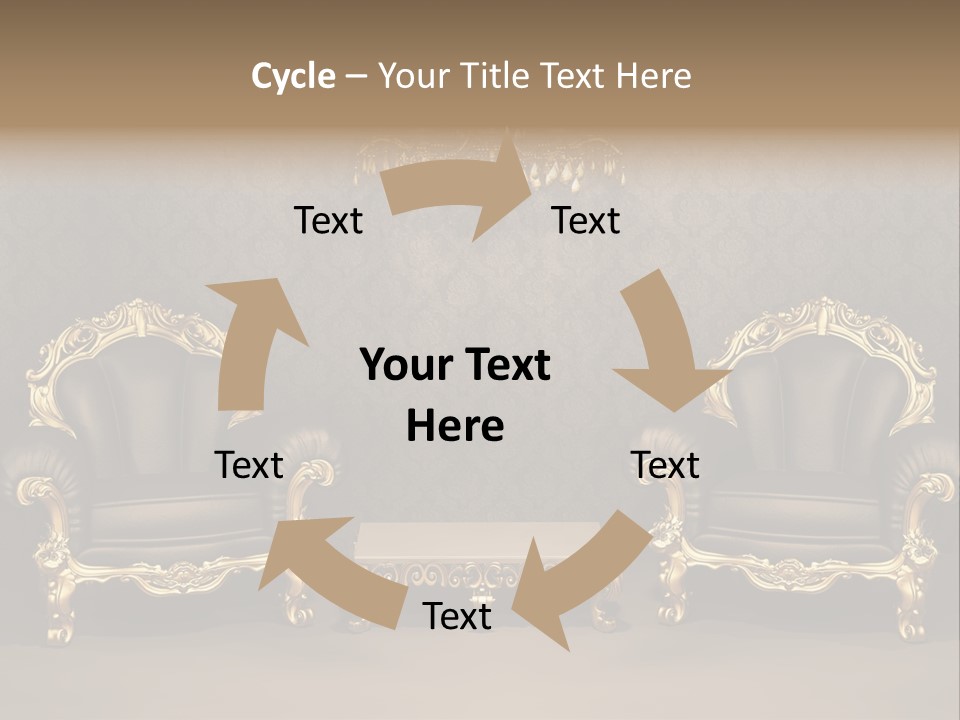 Classic Curve Royal PowerPoint Template