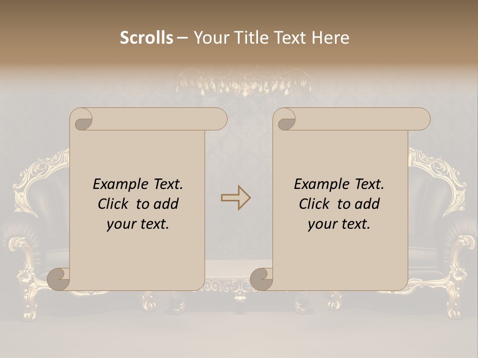 Classic Curve Royal PowerPoint Template
