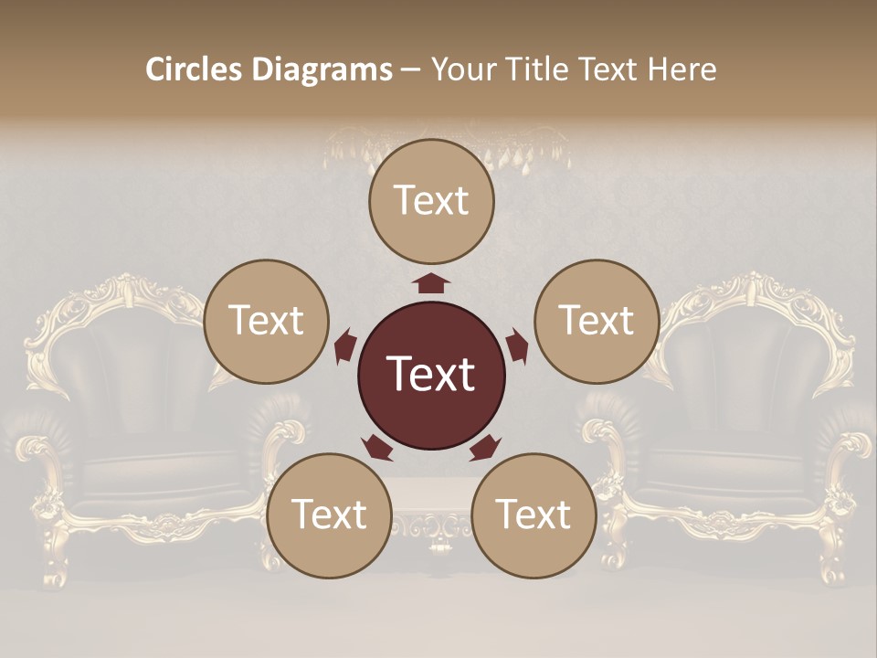 Classic Curve Royal PowerPoint Template