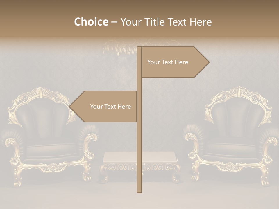 Classic Curve Royal PowerPoint Template