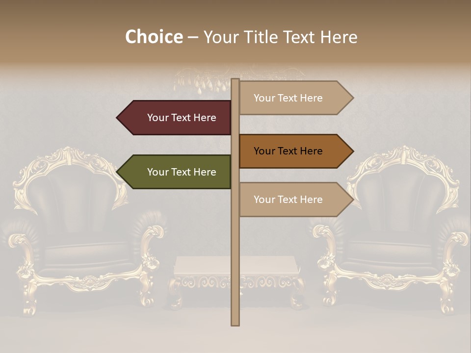 Classic Curve Royal PowerPoint Template