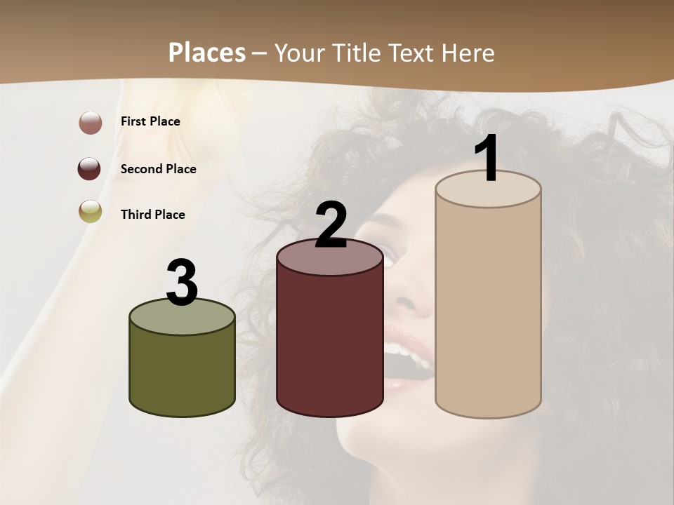 Selecting Woman Person PowerPoint Template