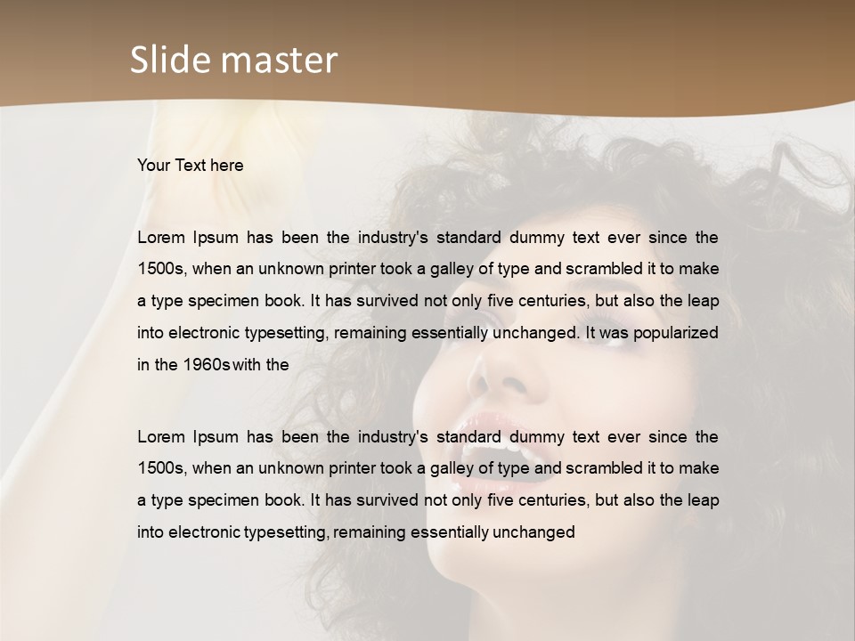 Selecting Woman Person PowerPoint Template