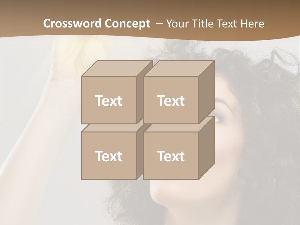 Selecting Woman Person PowerPoint Template