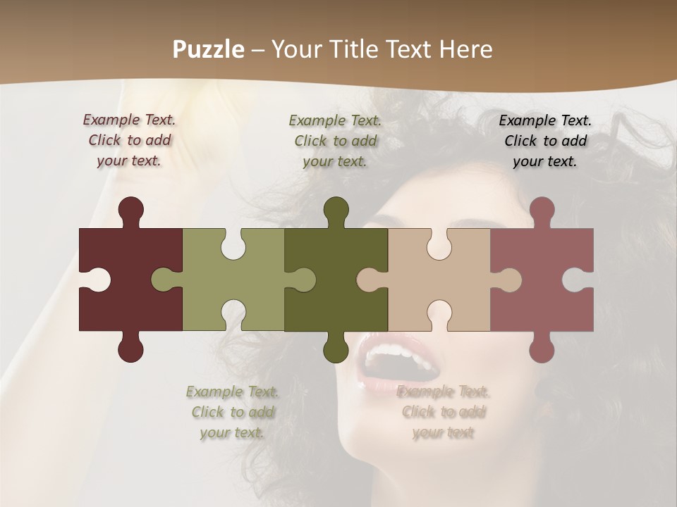 Selecting Woman Person PowerPoint Template