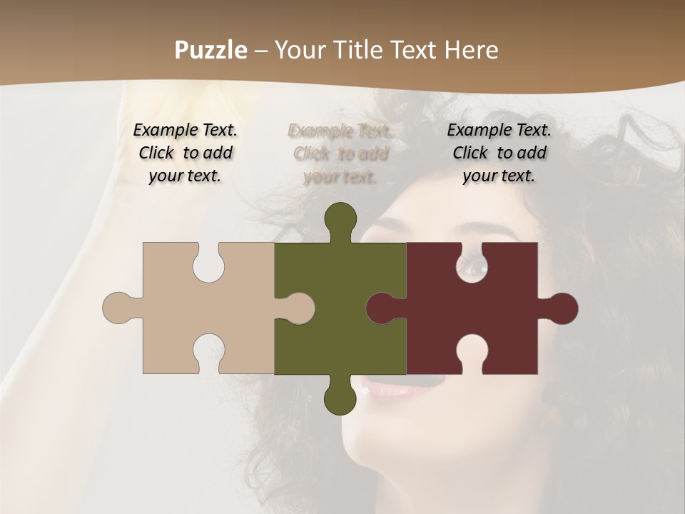 Selecting Woman Person PowerPoint Template