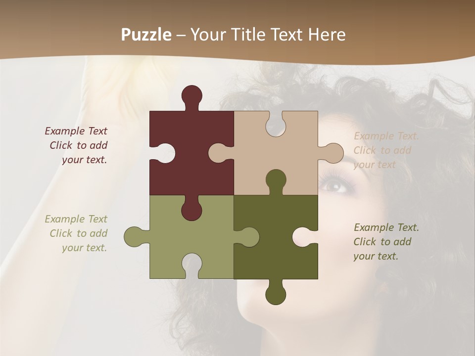 Selecting Woman Person PowerPoint Template