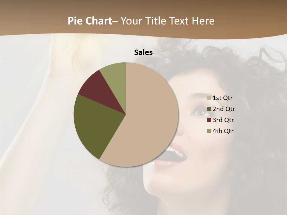 Selecting Woman Person PowerPoint Template