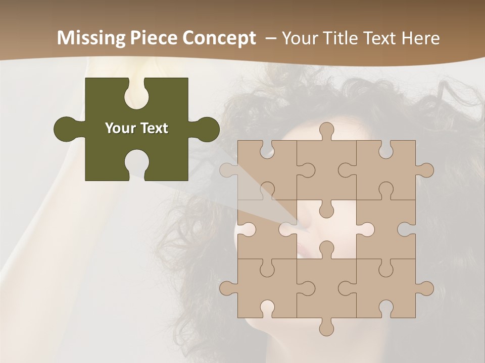 Selecting Woman Person PowerPoint Template