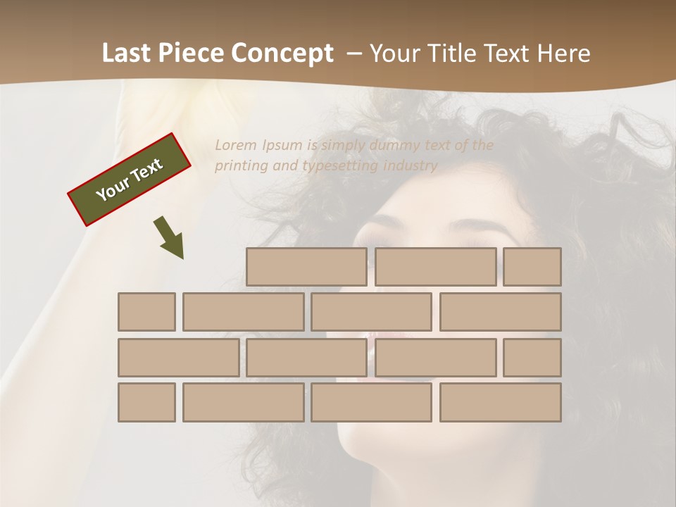 Selecting Woman Person PowerPoint Template