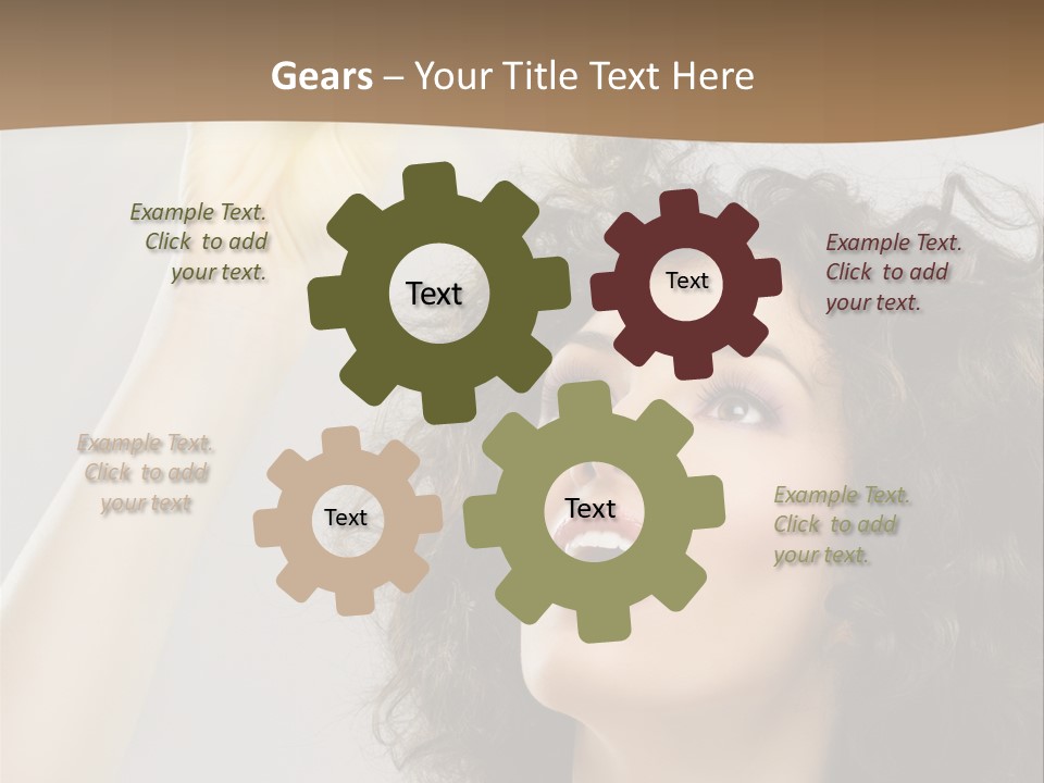 Selecting Woman Person PowerPoint Template