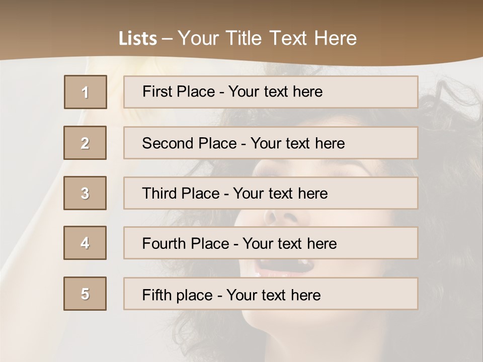 Selecting Woman Person PowerPoint Template