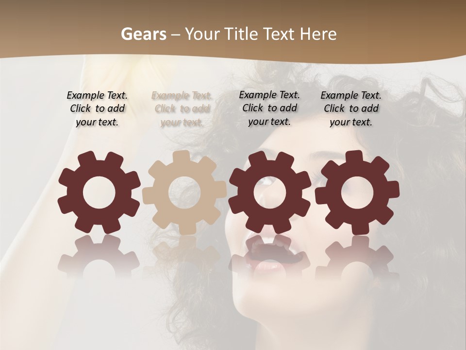 Selecting Woman Person PowerPoint Template