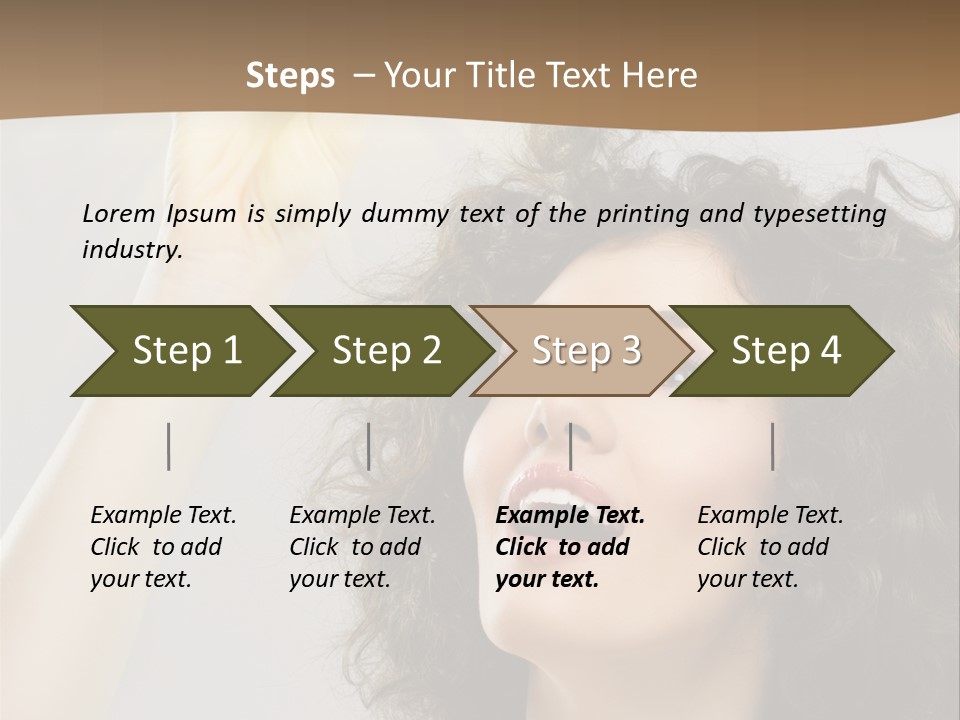 Selecting Woman Person PowerPoint Template