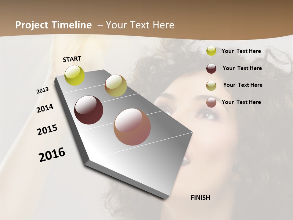 Selecting Woman Person PowerPoint Template