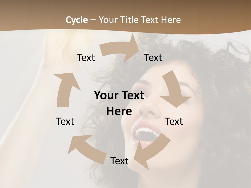 Selecting Woman Person PowerPoint Template