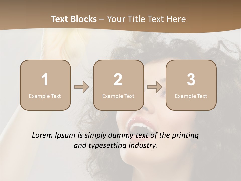 Selecting Woman Person PowerPoint Template