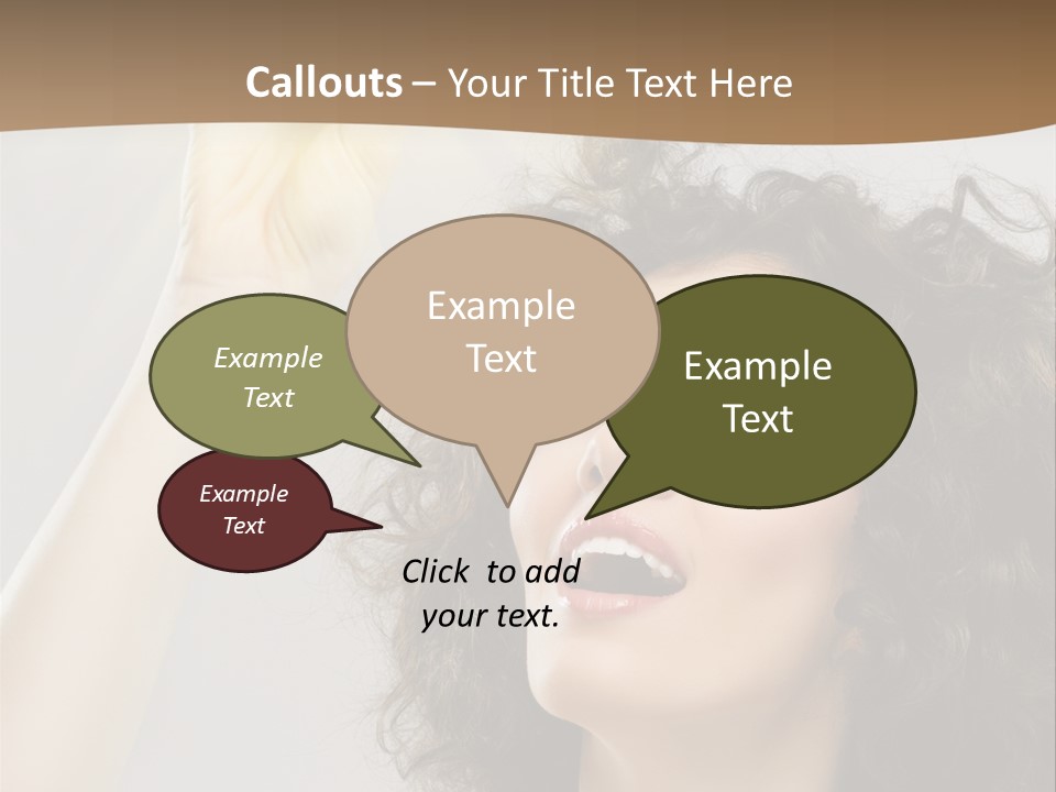 Selecting Woman Person PowerPoint Template