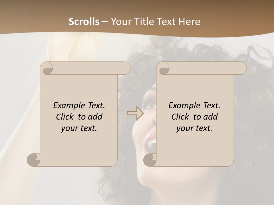 Selecting Woman Person PowerPoint Template