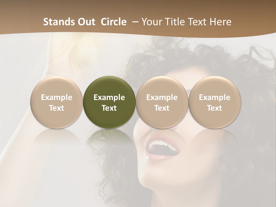 Selecting Woman Person PowerPoint Template