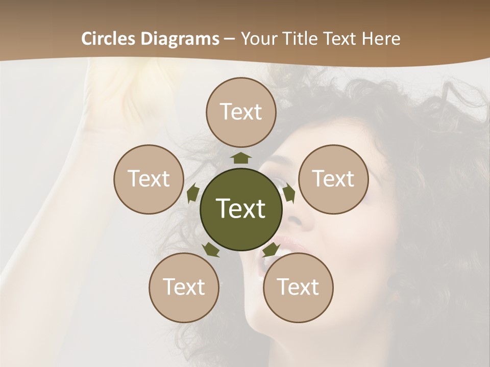 Selecting Woman Person PowerPoint Template