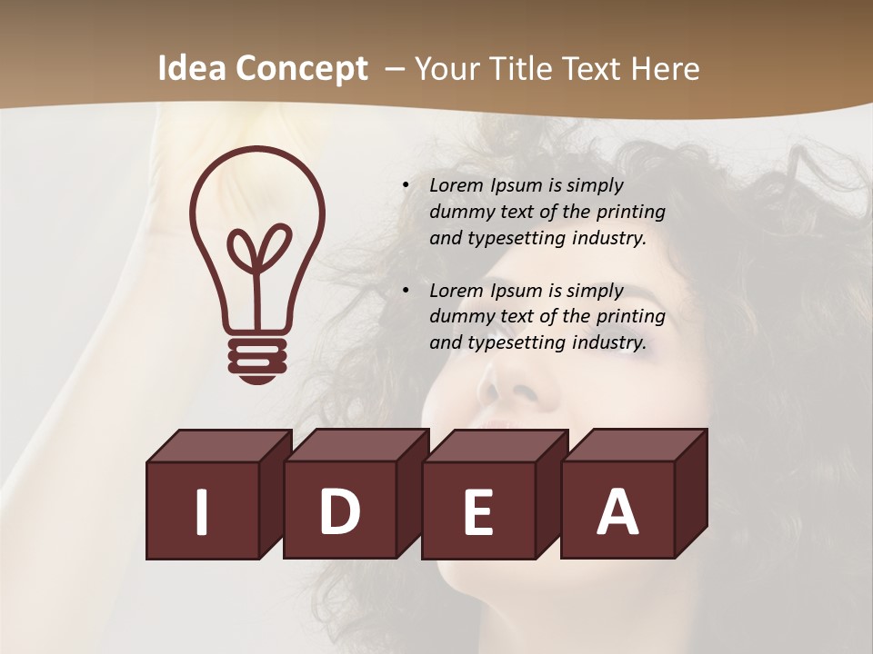 Selecting Woman Person PowerPoint Template