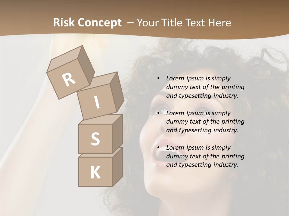 Selecting Woman Person PowerPoint Template