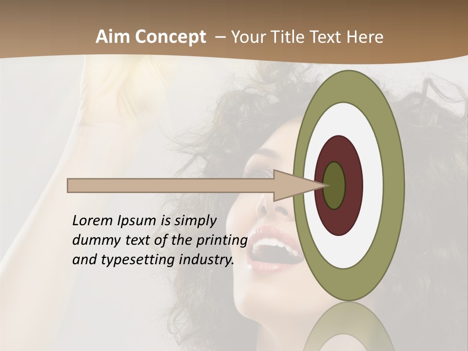Selecting Woman Person PowerPoint Template
