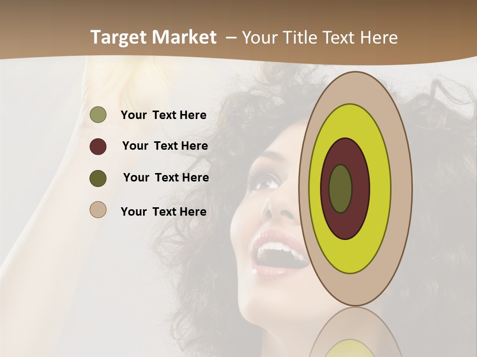 Selecting Woman Person PowerPoint Template