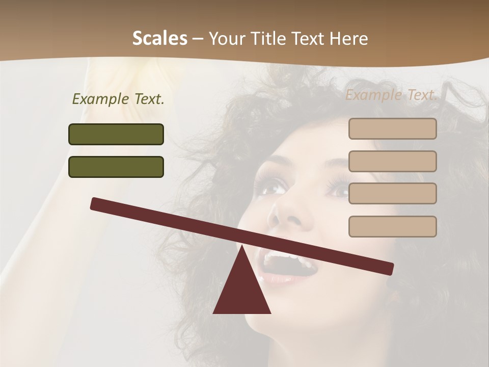 Selecting Woman Person PowerPoint Template