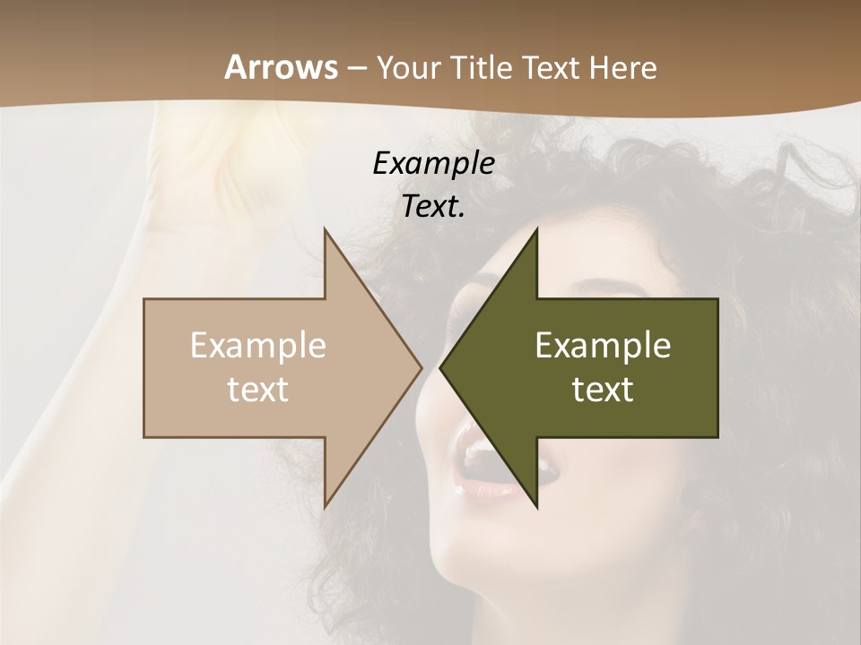 Selecting Woman Person PowerPoint Template