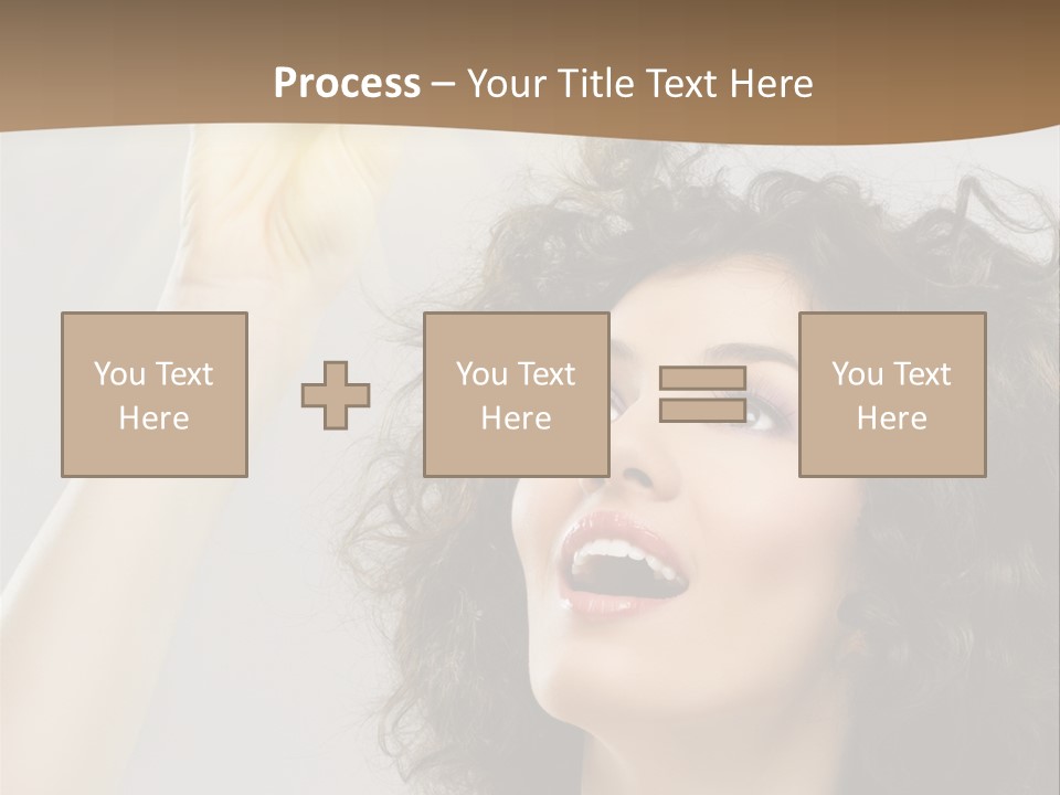 Selecting Woman Person PowerPoint Template