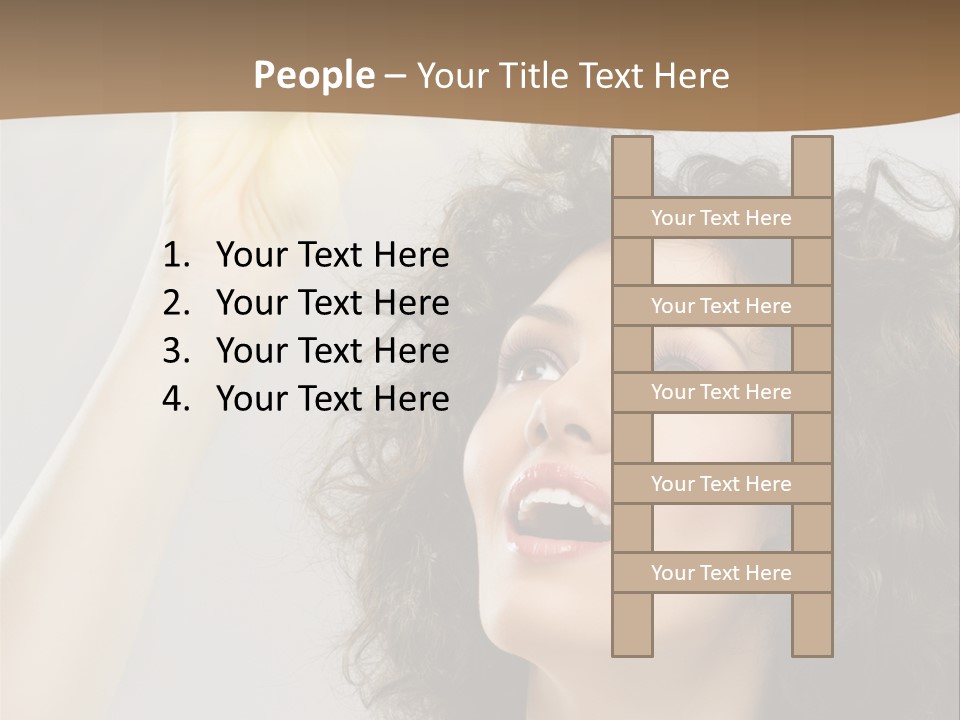 Selecting Woman Person PowerPoint Template