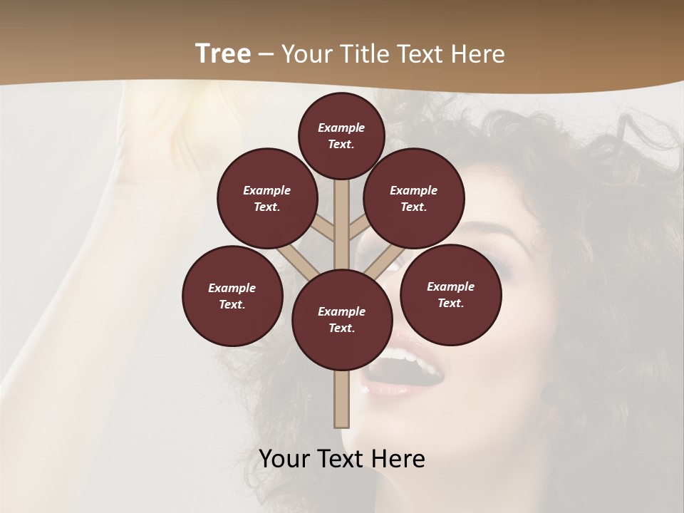 Selecting Woman Person PowerPoint Template
