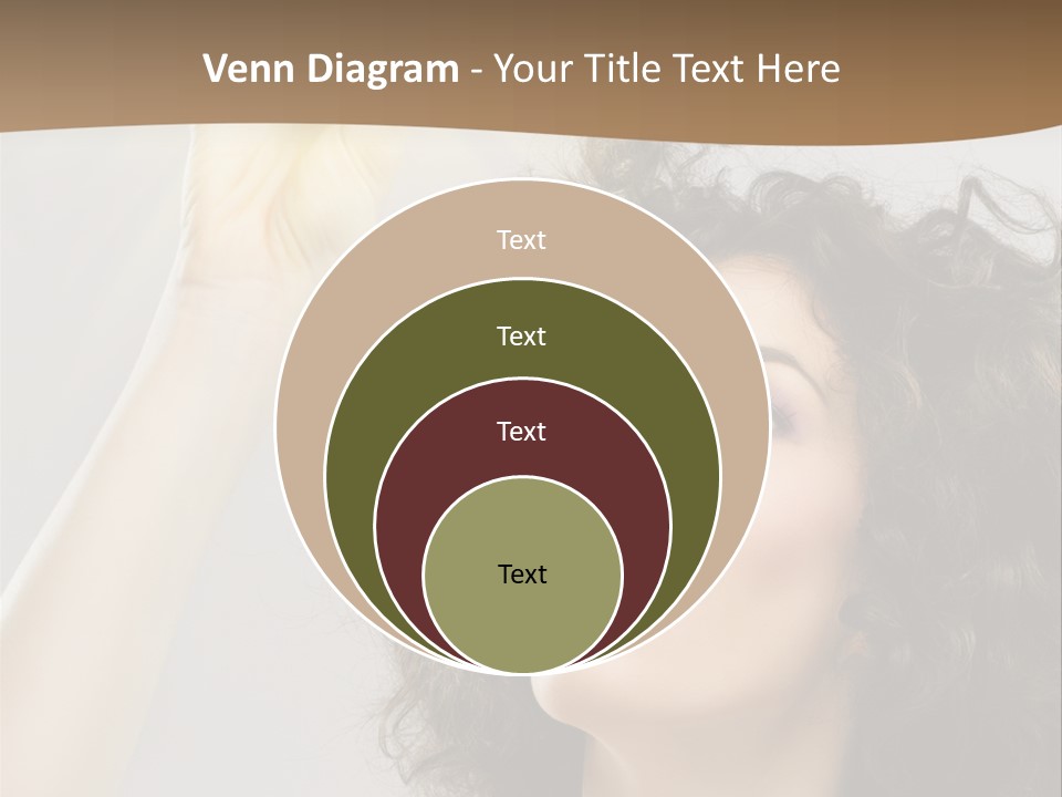 Selecting Woman Person PowerPoint Template