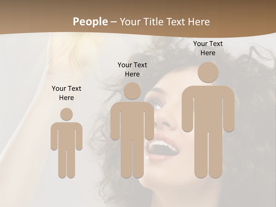 Selecting Woman Person PowerPoint Template