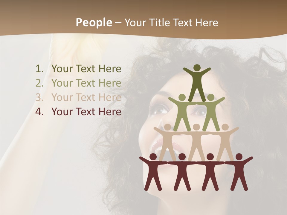 Selecting Woman Person PowerPoint Template