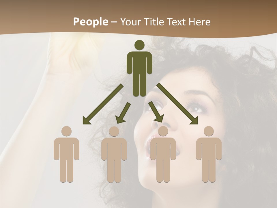 Selecting Woman Person PowerPoint Template