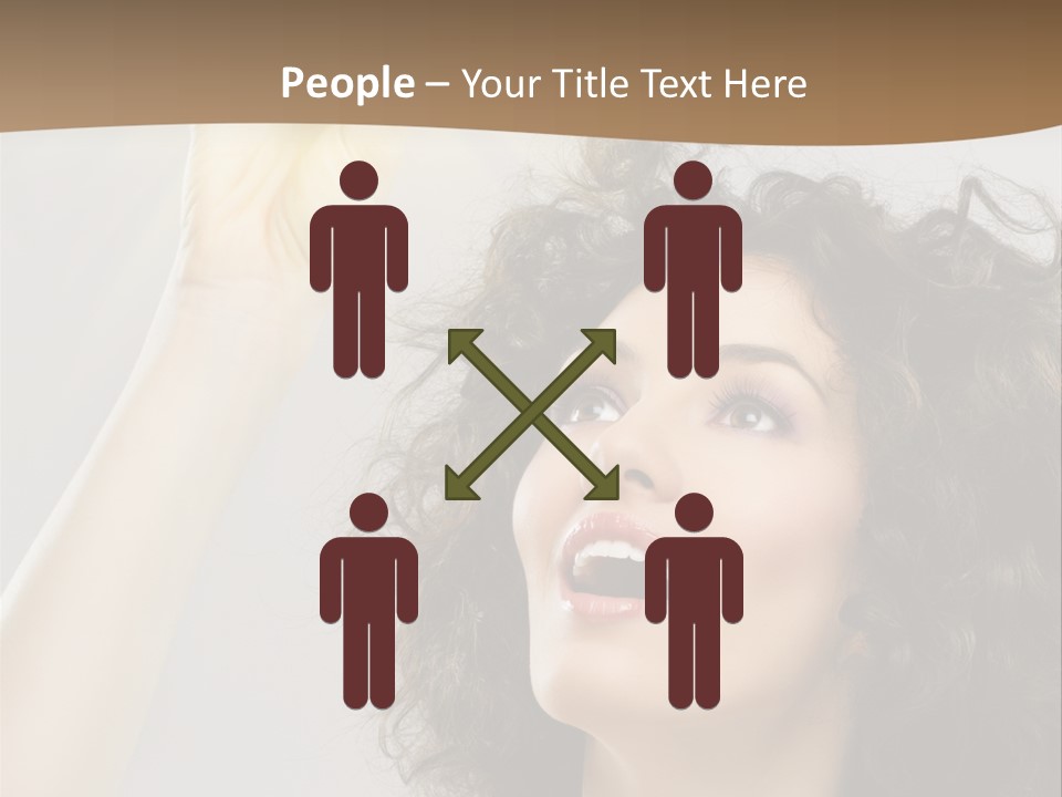 Selecting Woman Person PowerPoint Template