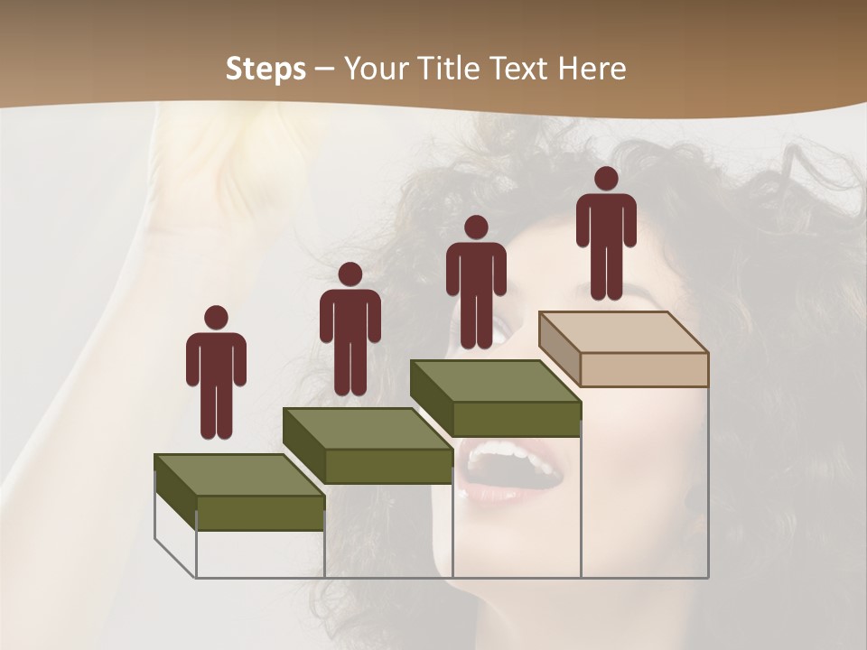 Selecting Woman Person PowerPoint Template