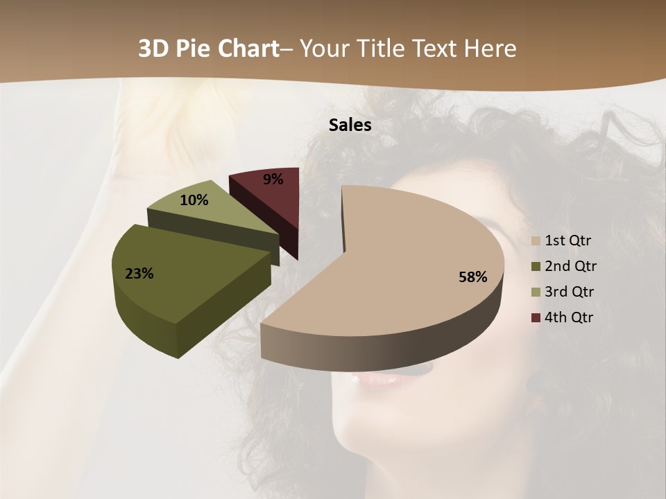 Selecting Woman Person PowerPoint Template