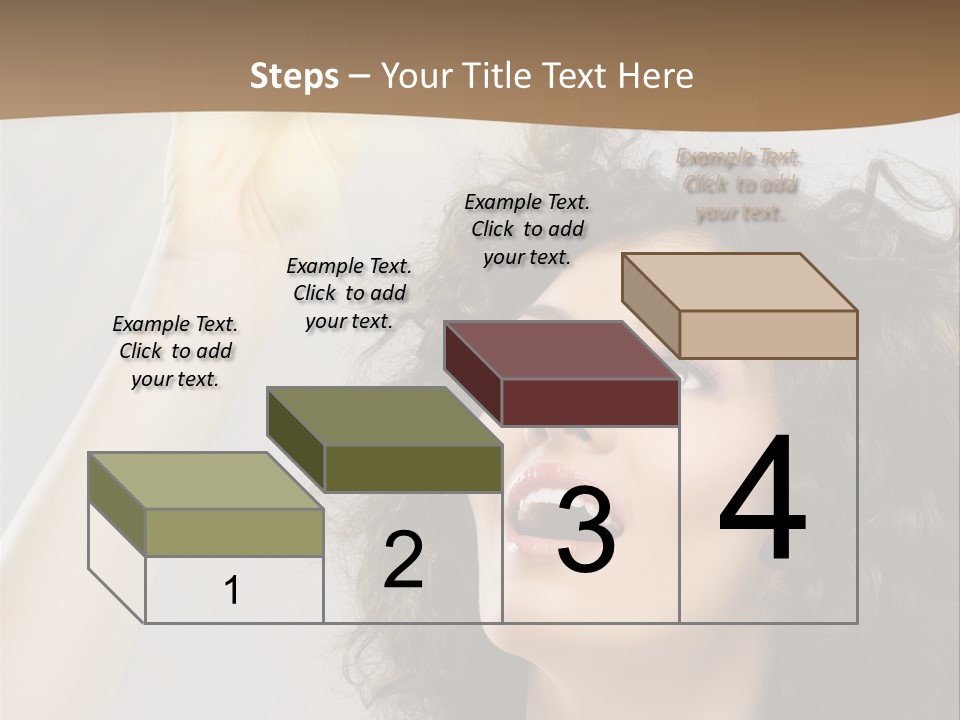 Selecting Woman Person PowerPoint Template