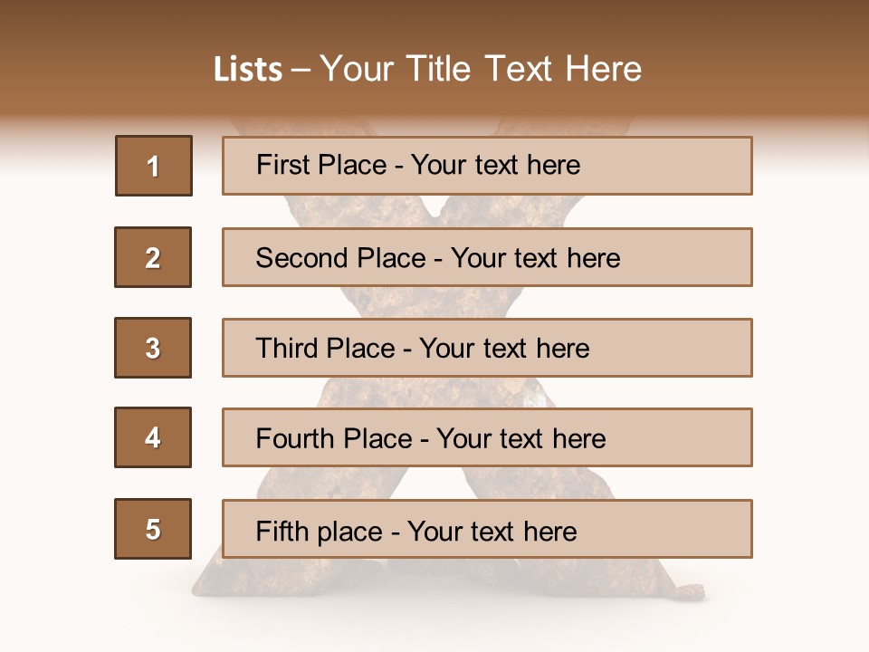 Write Alphabetical Mountain PowerPoint Template