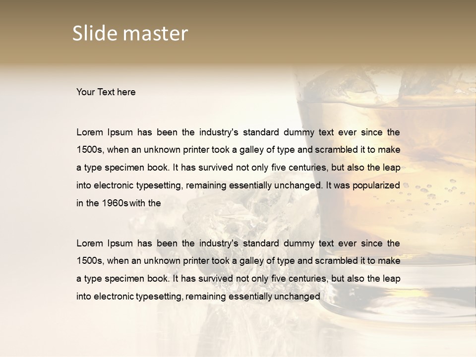 Gold Amber Brandy PowerPoint Template